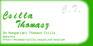 csilla thomasz business card